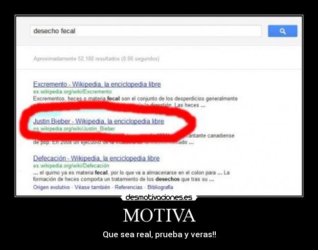 carteles bieber fecal desecho desmotivaciones