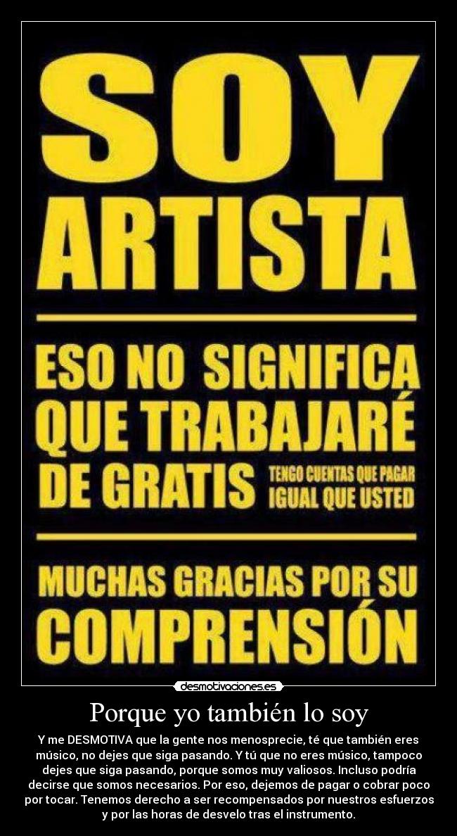 carteles musica justicia artistas desmotivaciones