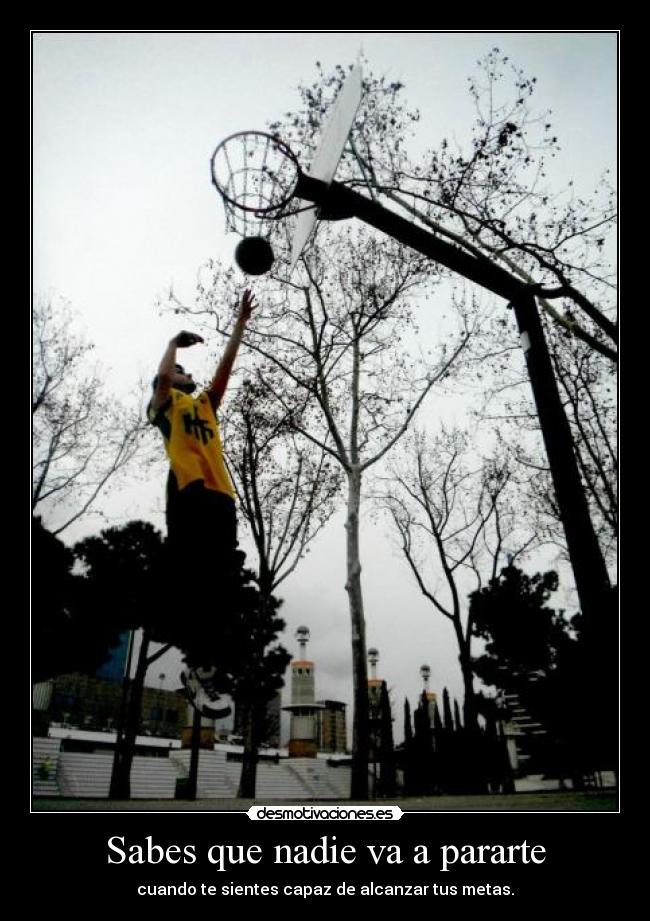 Sabes que nadie va a pararte - 