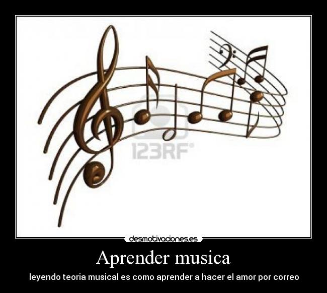 Aprender musica - leyendo teoria musical es como aprender a hacer el amor por correo