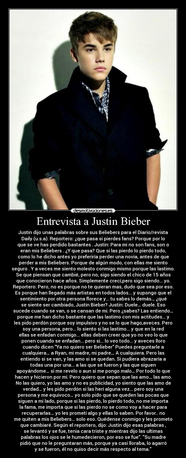 Entrevista a Justin Bieber -