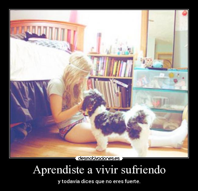Aprendiste a vivir sufriendo - 