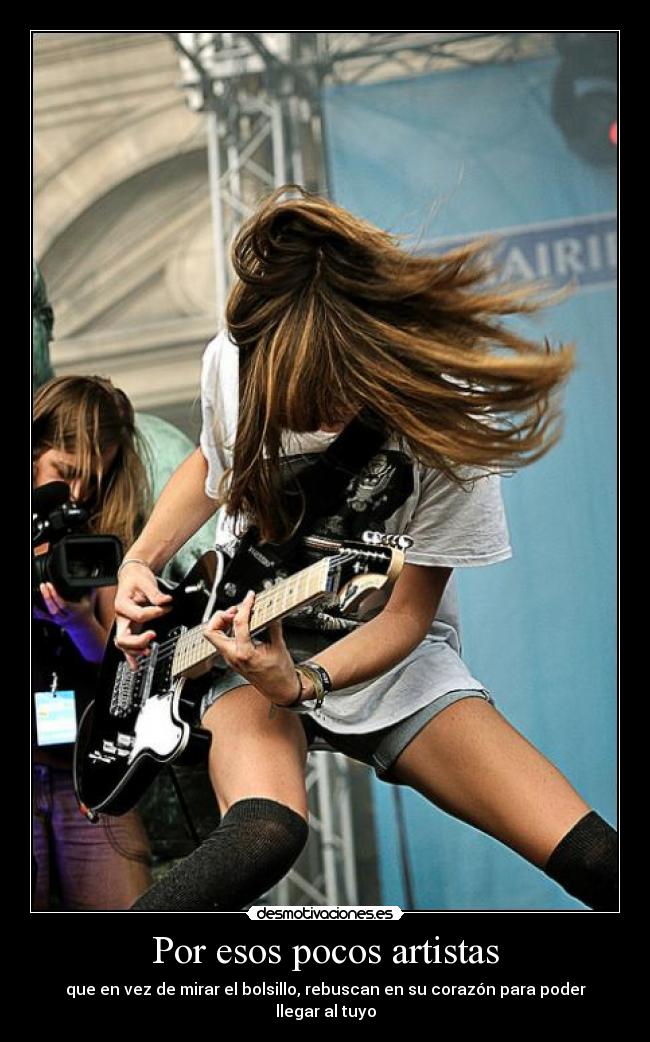 Por esos pocos artistas -