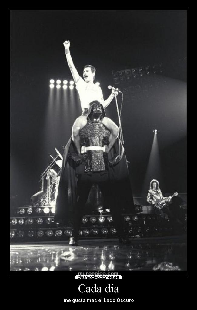 carteles queen freddie mercury darth vader lado oscuro desmotivaciones