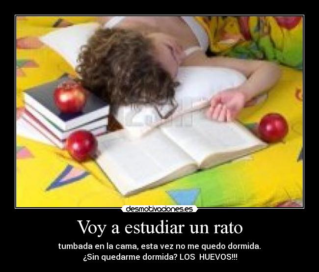 Voy a estudiar un rato -