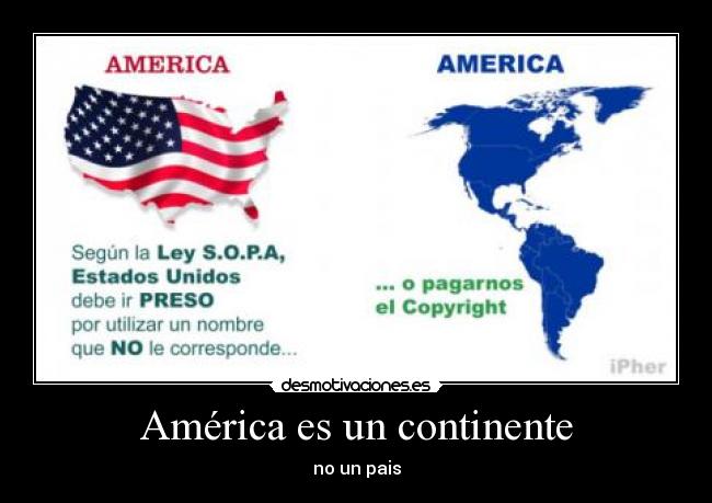 América es un continente -