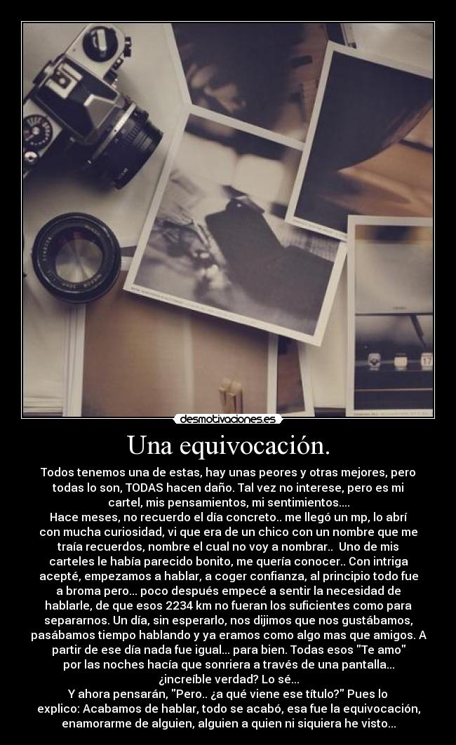 Una equivocación. - 