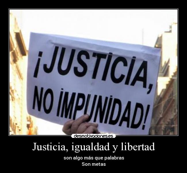 carteles libertad justicia impunidad desmotivaciones