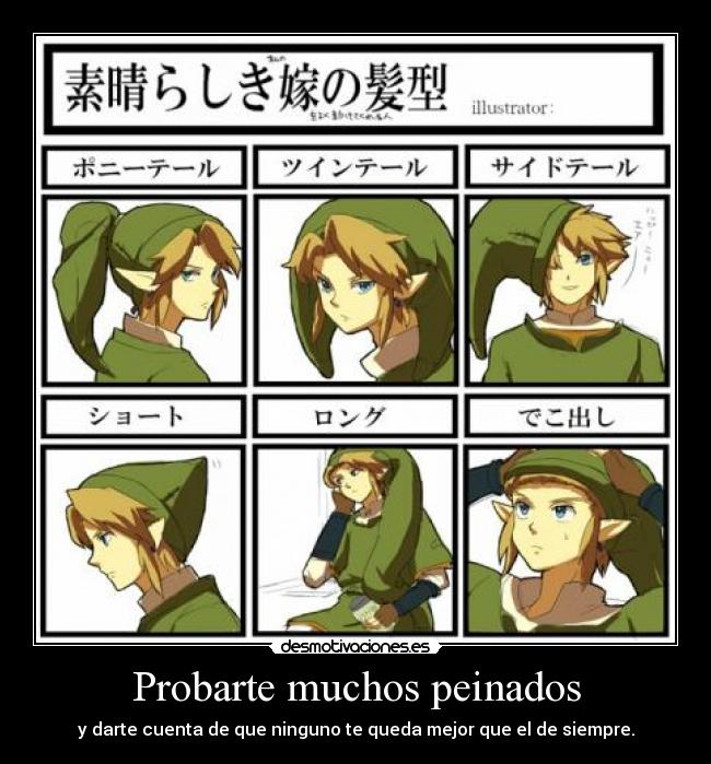 Probarte muchos peinados -