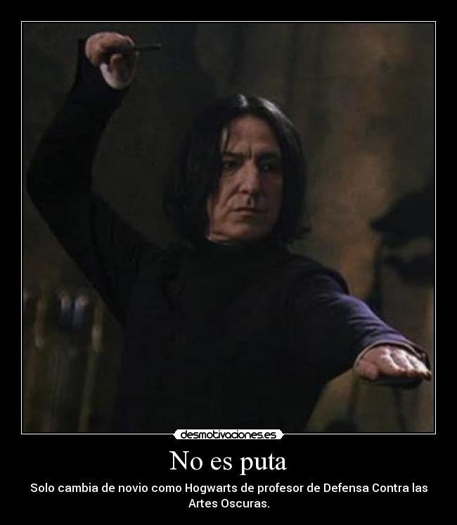 carteles puta novio hogwarts profesor defensa artes oscuras desmotivaciones