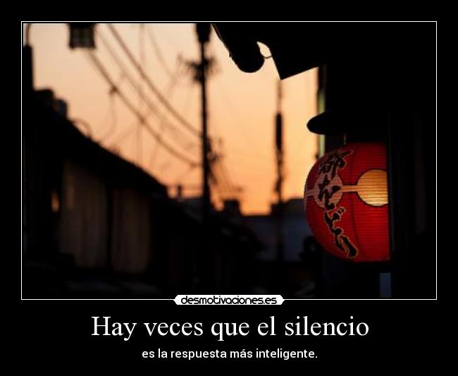 Hay veces que el silencio - 