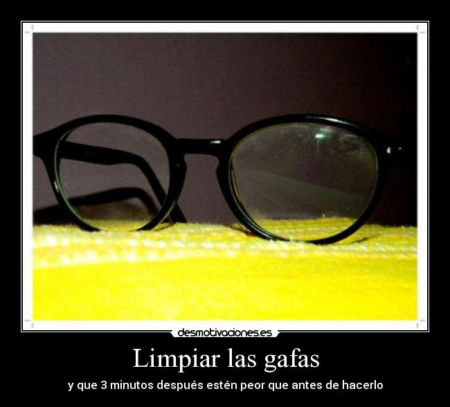 Limpiar las gafas - 