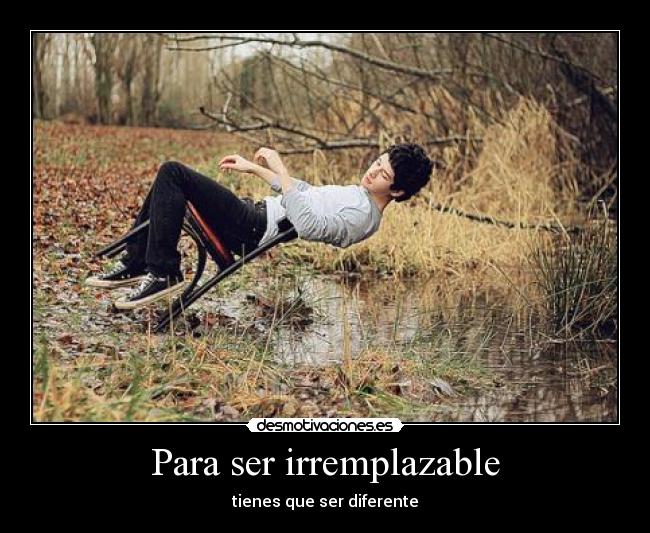 Para ser irremplazable -