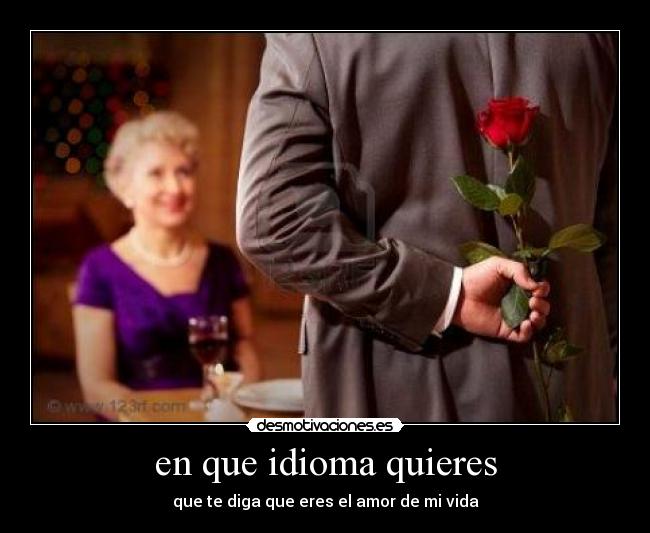 en que idioma quieres -