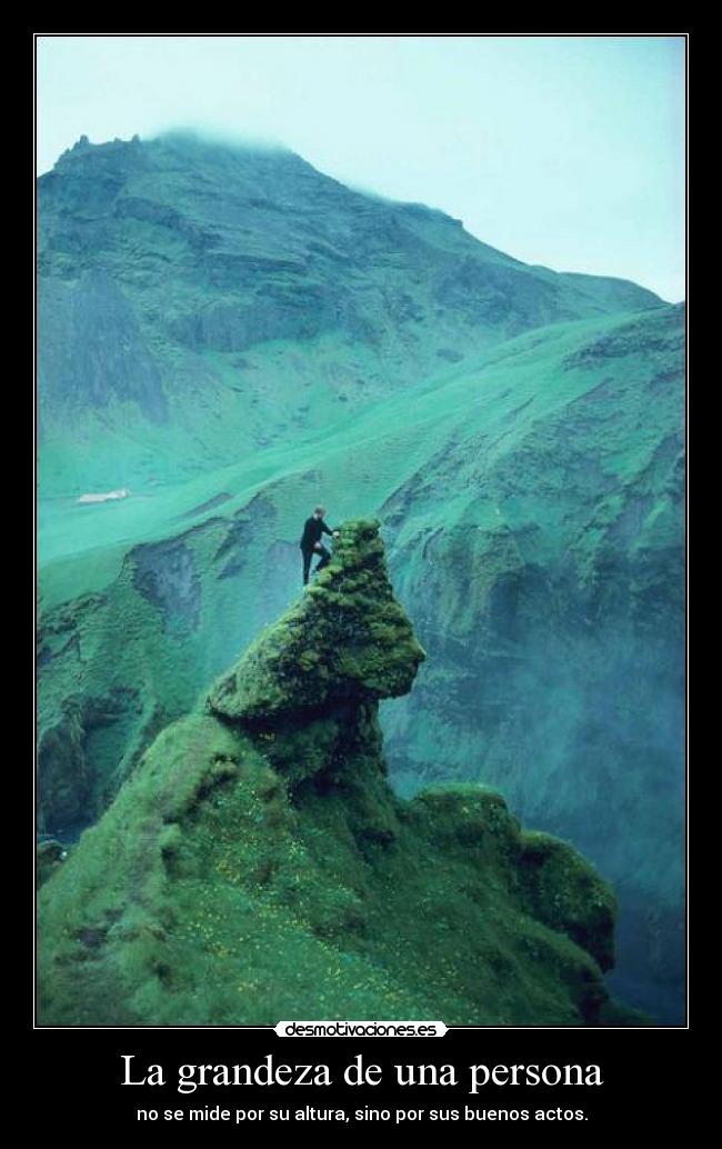 La grandeza de una persona - 