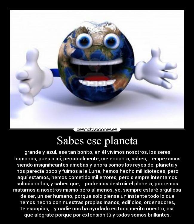 Sabes ese planeta -
