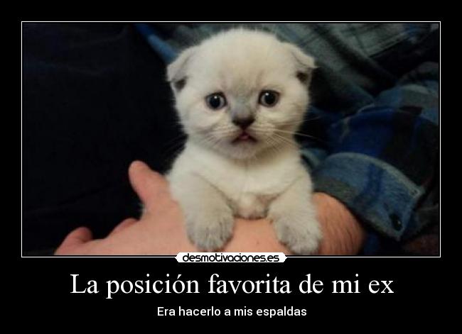 La posición favorita de mi ex - Era hacerlo a mis espaldas