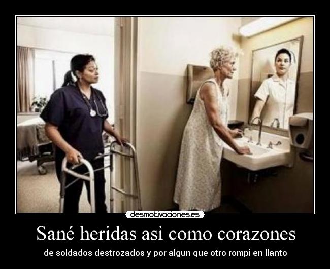 Sané heridas asi como corazones -