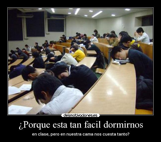 ¿Porque esta tan facil dormirnos - 