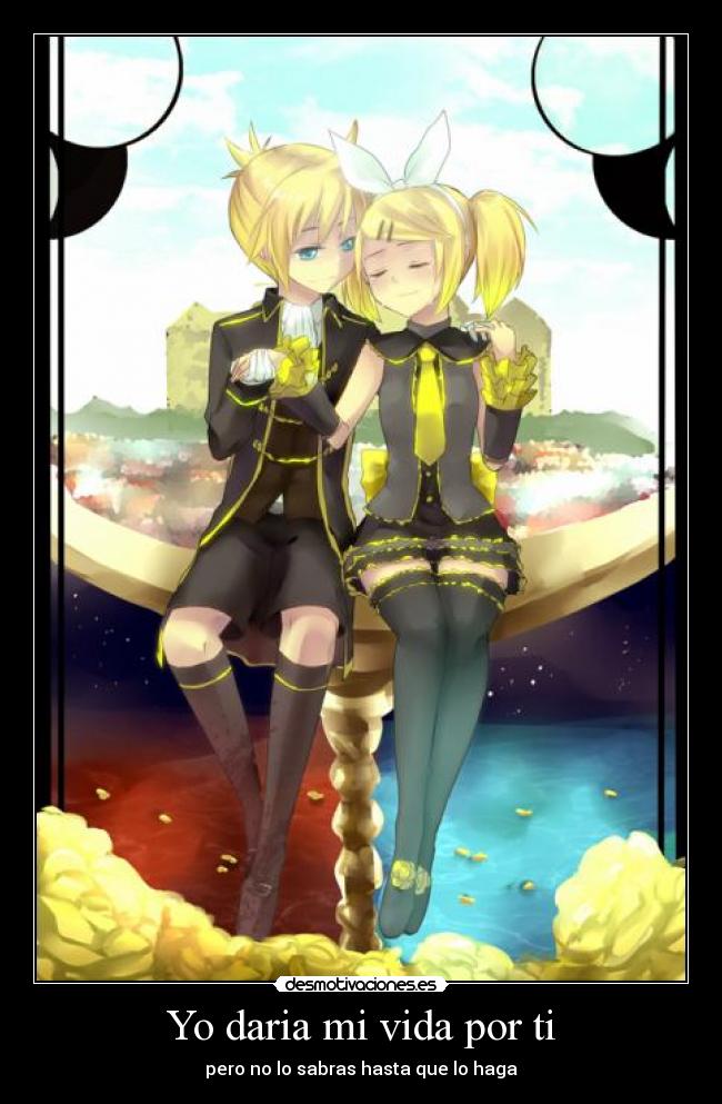 carteles vida anime vocaloid len rin kagamine servant daughter evil desmotivaciones