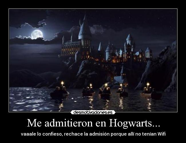 carteles wifi hogwarts admision carta desmotivaciones