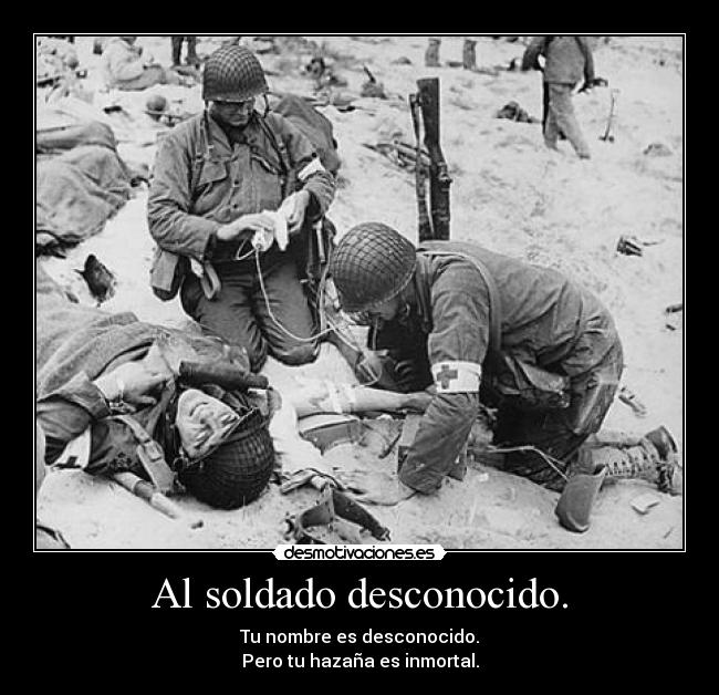 Al soldado desconocido. -