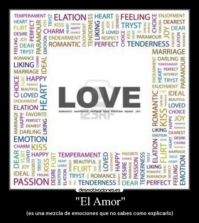 El Amor - (es una mezcla de emociones que no sabes como explicarlo)