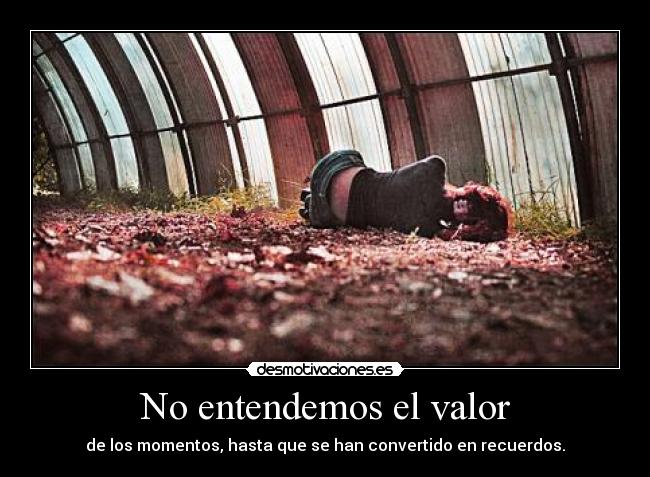 No entendemos el valor - 