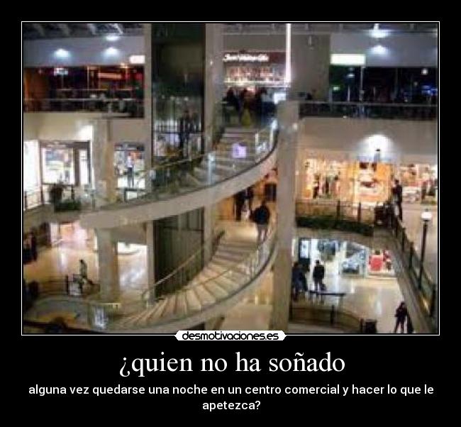 ¿quien no ha soñado - alguna vez quedarse una noche en un centro comercial y hacer lo que le apetezca?