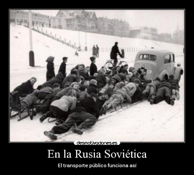 En la Rusia Soviética - El transporte público funciona así