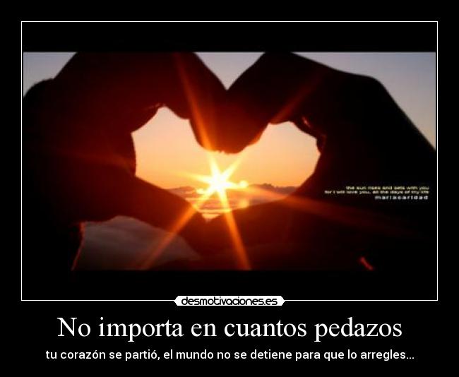 No importa en cuantos pedazos - 