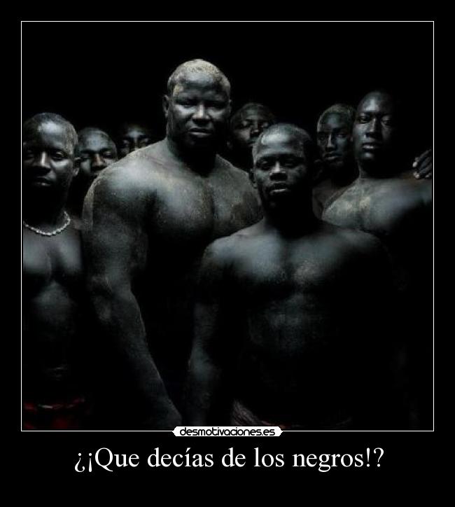 ¿¡Que decías de los negros!? -