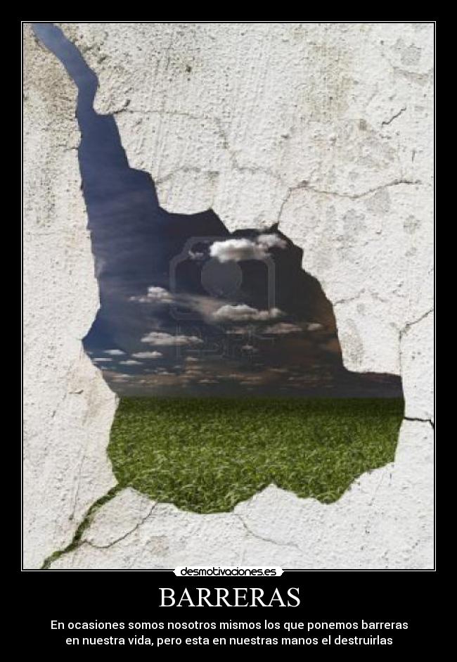 carteles barreras desmotivaciones