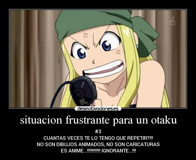 situacion frustrante para un otaku -