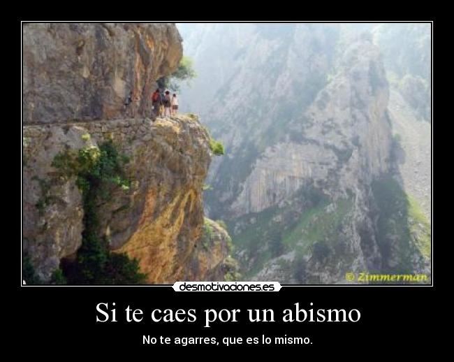 Si te caes por un abismo -