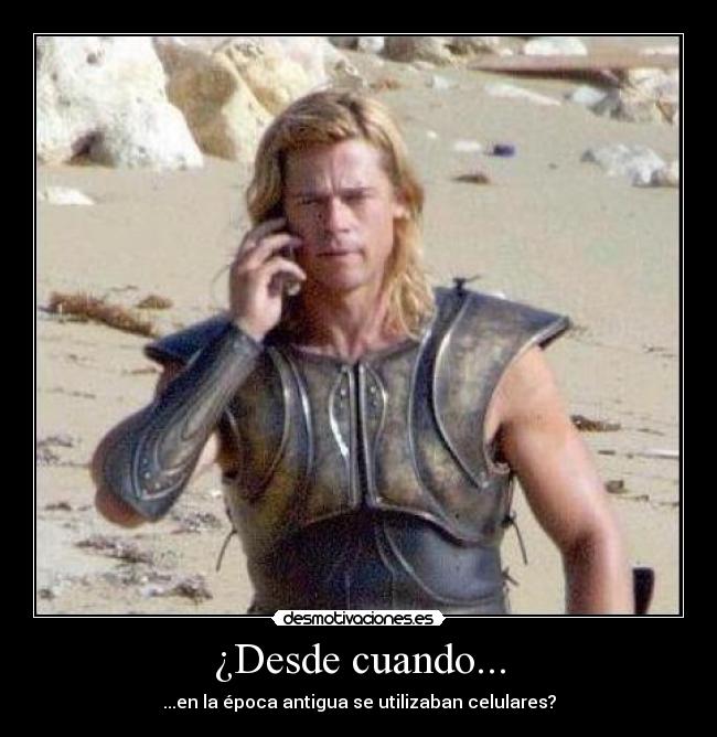 carteles aquiles hablando por celular desmotivaciones