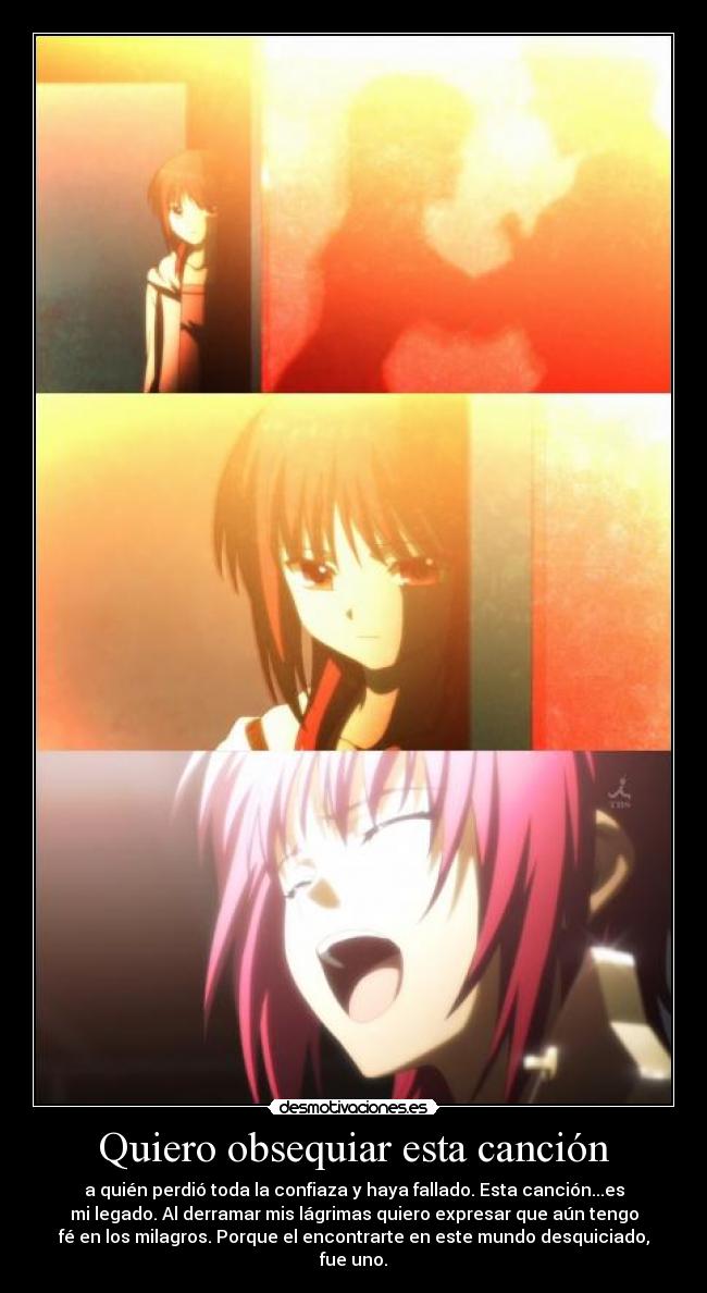 Quiero obsequiar esta canción -