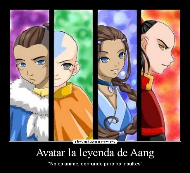 Avatar la leyenda de Aang - No es anime, confunde paro no insultes