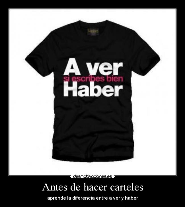 Antes de hacer carteles - 