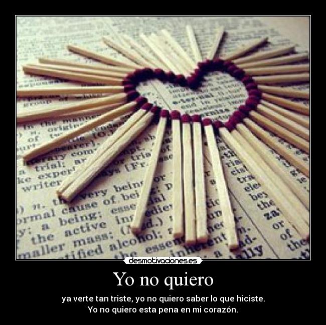 Yo no quiero - 
