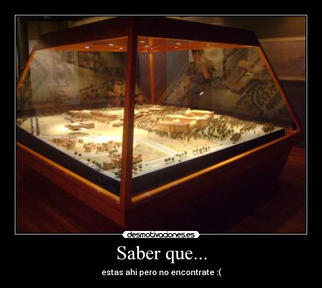Saber que... -