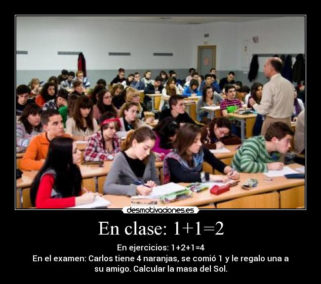 En clase: 1+1=2 - 