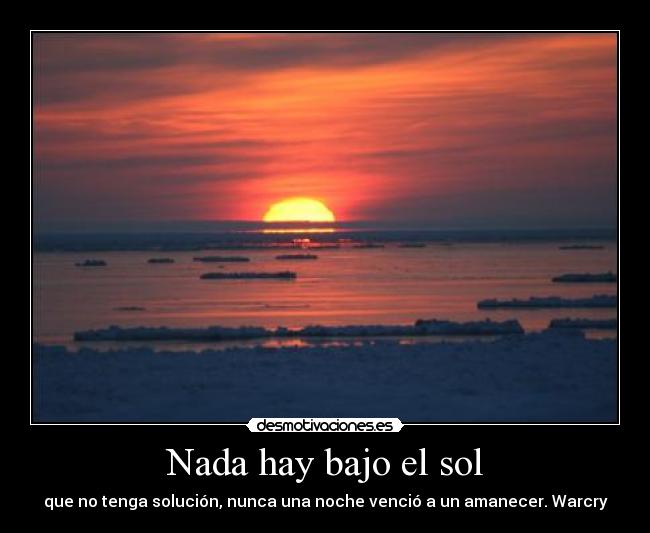 Nada hay bajo el sol - 