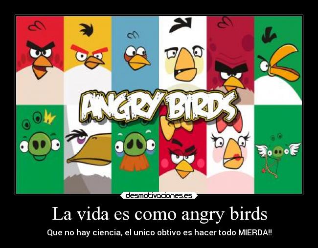 La vida es como angry birds -