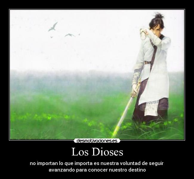 carteles anime manga sudan los dioses desmotivaciones