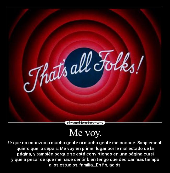Me voy. - 
