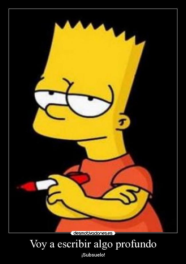 Voy a escribir algo profundo - 