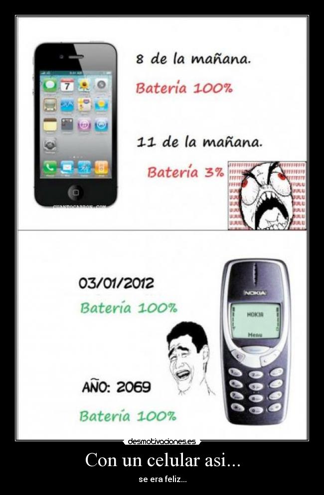 Con un celular asi... - se era feliz...