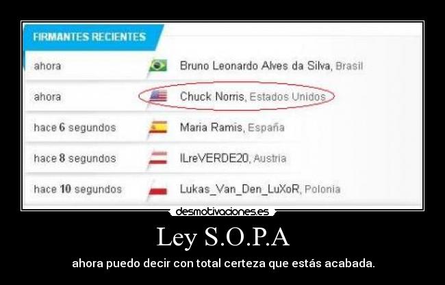 Ley S.O.P.A - 