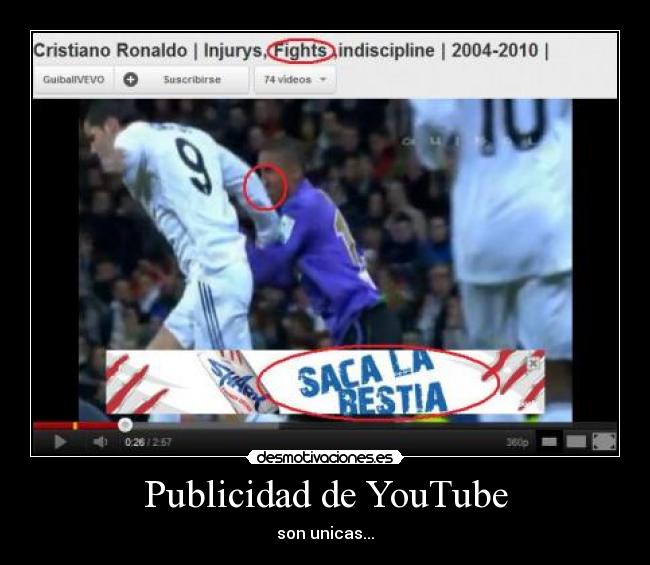 carteles cr7 agresion publicidad saca bestia desmotivaciones